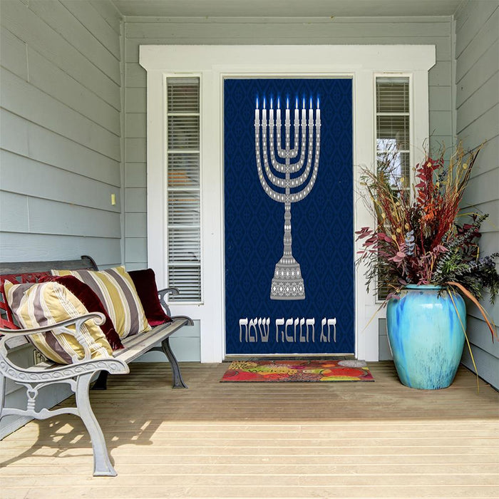 DoorFoto Door Cover Hanukkah Door Decorations