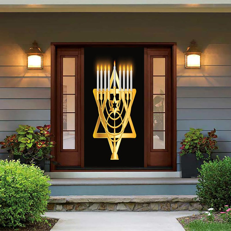 DoorFoto Door Cover Chanukah Decorations