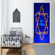 DoorFoto Door Cover Happy Hanukkah - Ligthed Garland