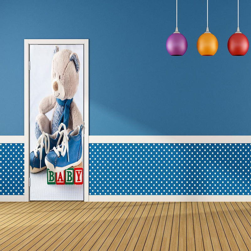 DoorFoto Door Cover Teddy Bear with Shoes
