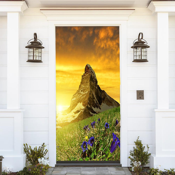 DoorFoto Door Cover Matterhorn Sunset