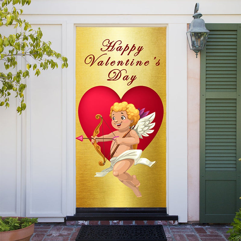 DoorFoto Door Cover Cupid With Heart
