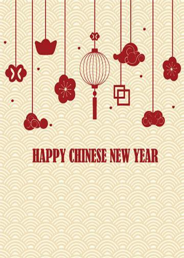 DoorFoto Door Cover Happy Chinese New Year