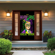 DoorFoto Door Cover Mardi Gras Great Again