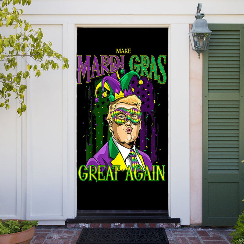 DoorFoto Door Cover Mardi Gras Great Again