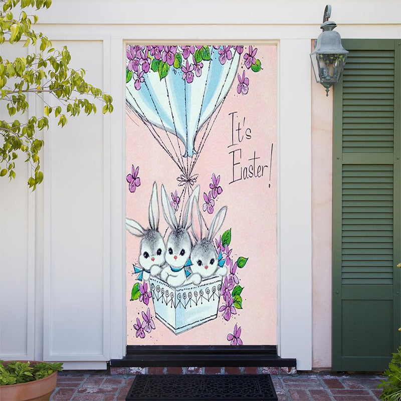 DoorFoto Door Cover Floating Bunnies