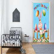 DoorFoto Door Cover Easter Bunny Decorations
