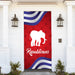 DoorFoto Door Cover Red, White & Bue Republican Elephant