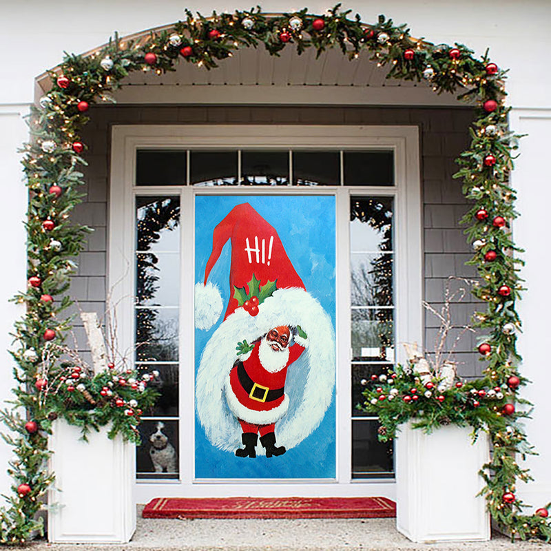 DoorFoto Door Cover African American Claus