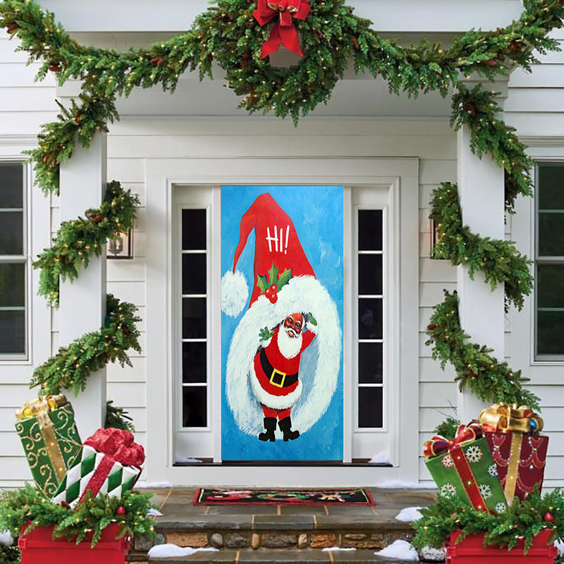 DoorFoto Door Cover African American Claus