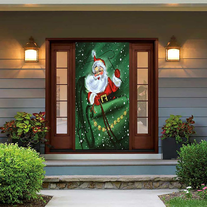 DoorFoto Door Cover Christmas Sleigh