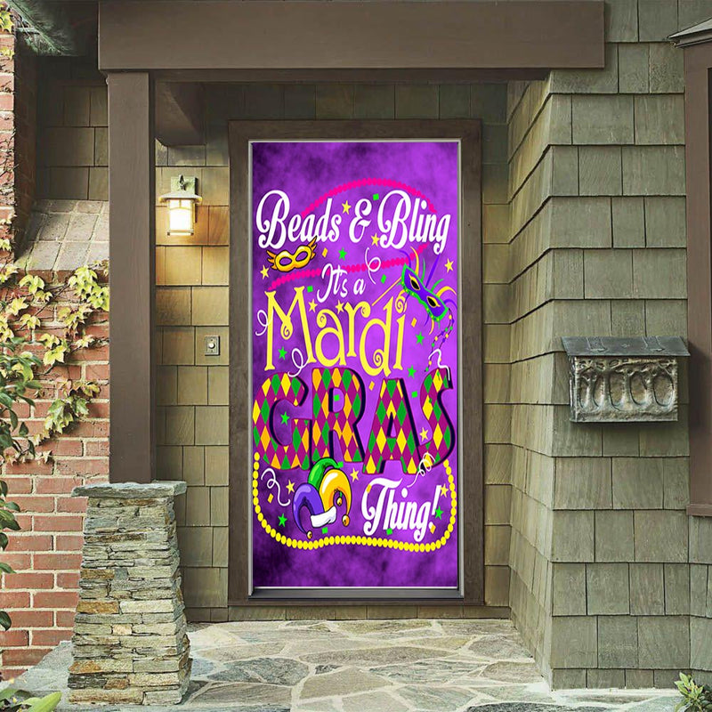 DoorFoto Door Cover Mardi Gras Thing
