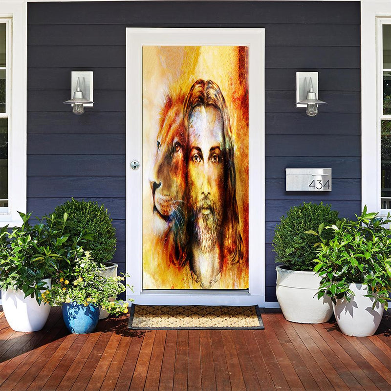DoorFoto Door Cover Lion of Judah