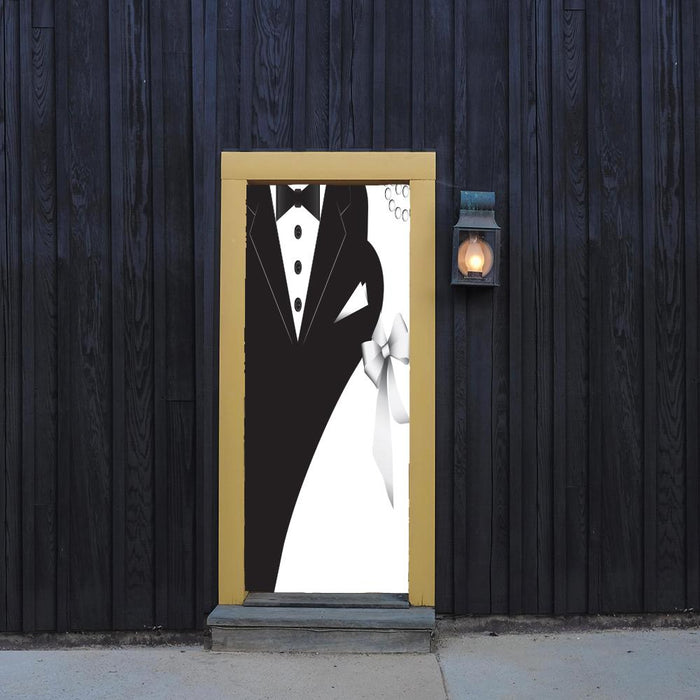 DoorFoto Door Cover Customizable - Bride and Groom Background