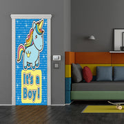 DoorFoto Door Cover It's a Boy - Unicorn