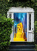 DoorFoto Door Cover Golden 50th Anniversary on a Platform