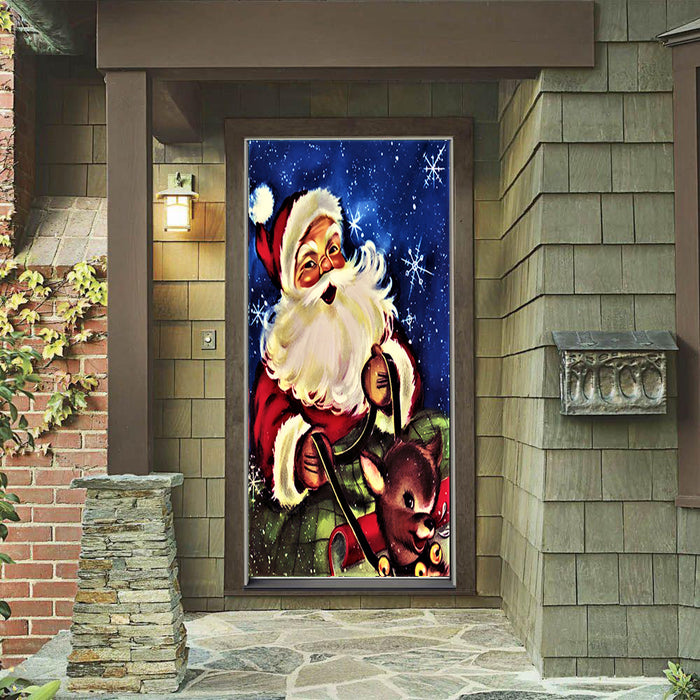 DoorFoto Door Cover Santa and Rudolph
