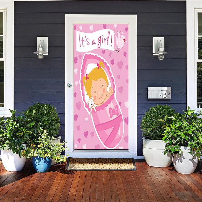 DoorFoto Door Cover Its A Girl Baby Shower