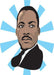 DoorFoto Door Cover Martin Luther King Portrait