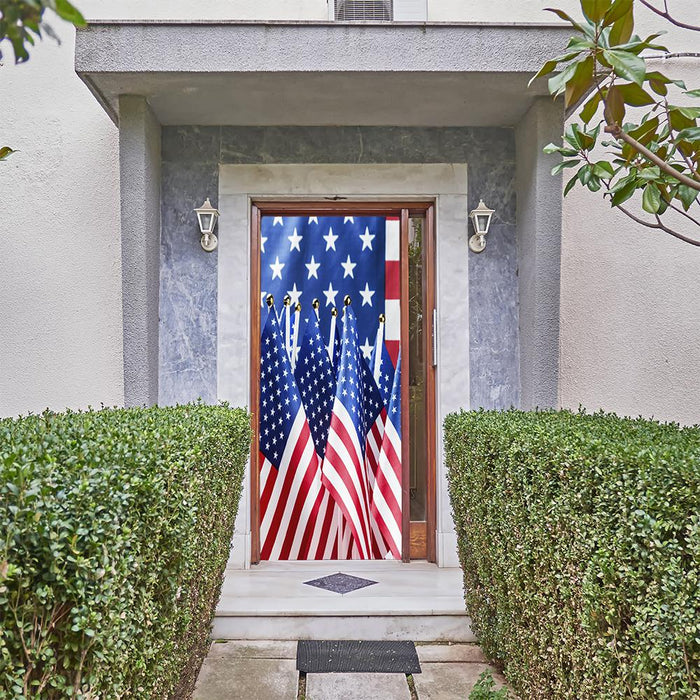 DoorFoto Door Cover American Flag Door Hanger