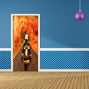 DoorFoto Door Cover Fireman Decoration