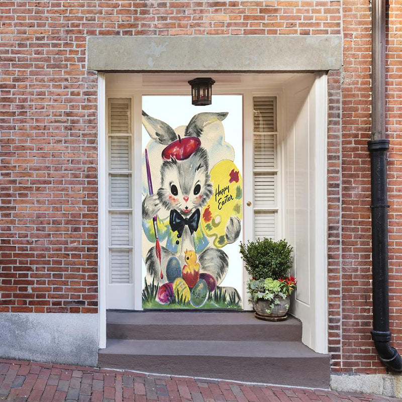 DoorFoto Door Cover Bunny Painting