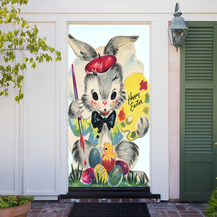 DoorFoto Door Cover Bunny Painting