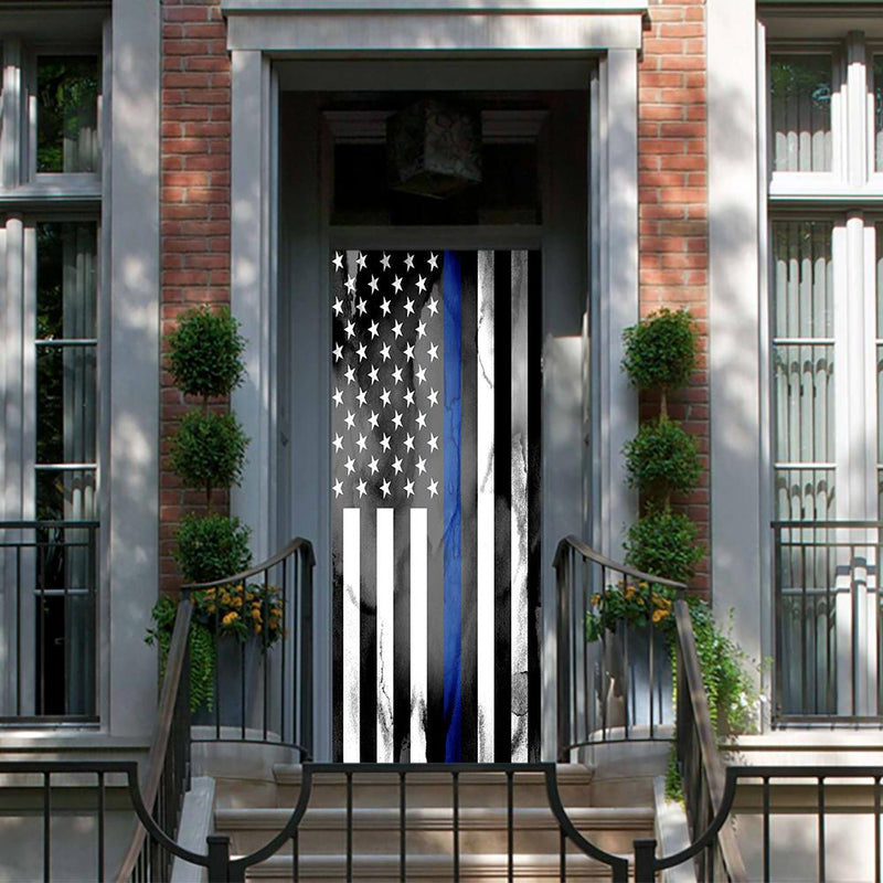 DoorFoto Door Cover Police Support Flag
