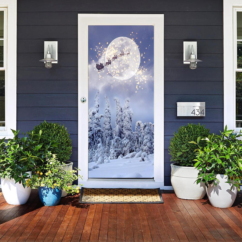 DoorFoto Door Cover Sleigh Ride Door Cover