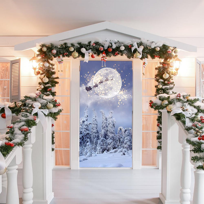 DoorFoto Door Cover Sleigh Ride Door Cover