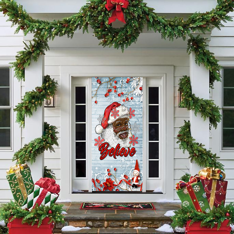 DoorFoto Door Cover Believe in Santa