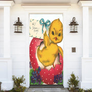 DoorFoto Door Cover Retro Chick