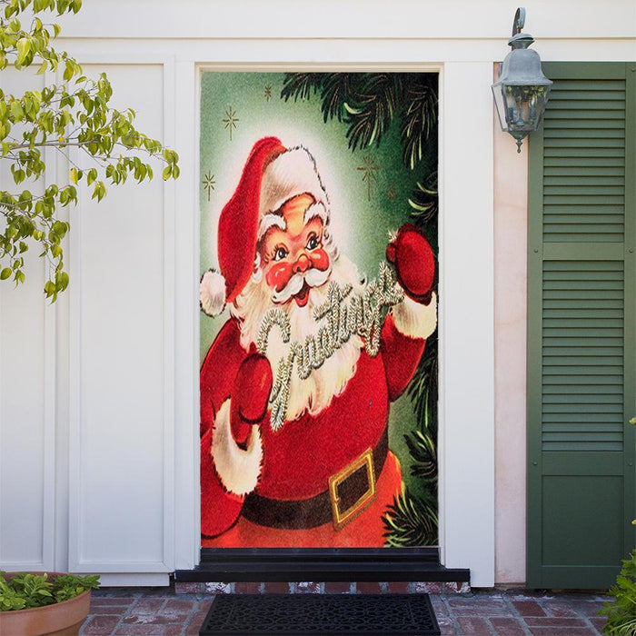 DoorFoto Door Cover Santa's Knapsack