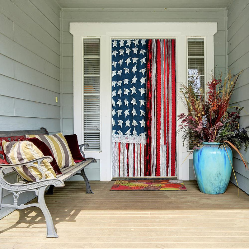 DoorFoto Door Cover Handcrafted American Flag