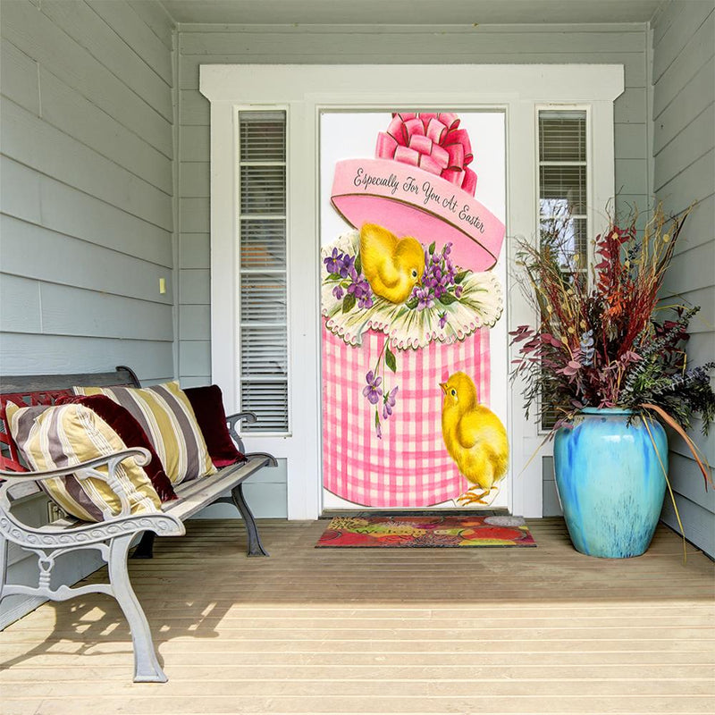 DoorFoto Door Cover Hat Box Easter