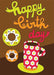 DoorFoto Door Cover Happy Birthday Coffee & Donuts