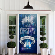 DoorFoto Door Cover Christmas Banner
