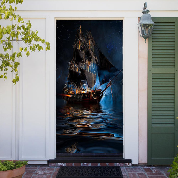 DoorFoto Door Cover Customizable - Pirate Ship Bedroom