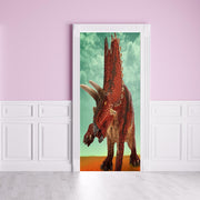 DoorFoto Door Cover Triceratops Decor