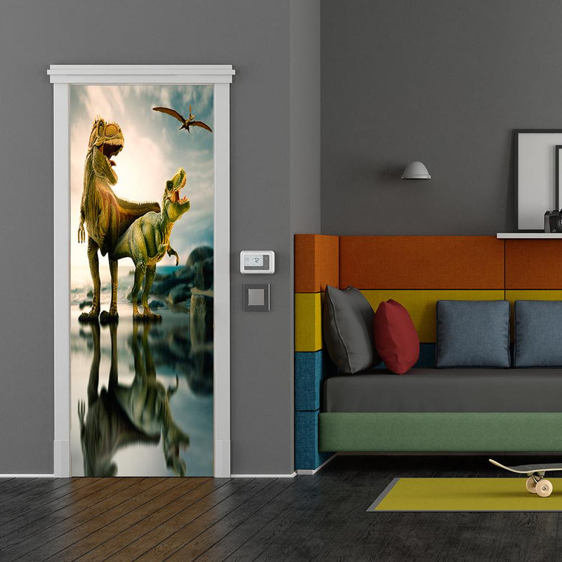 DoorFoto Door Cover Dinosaur Door Mural