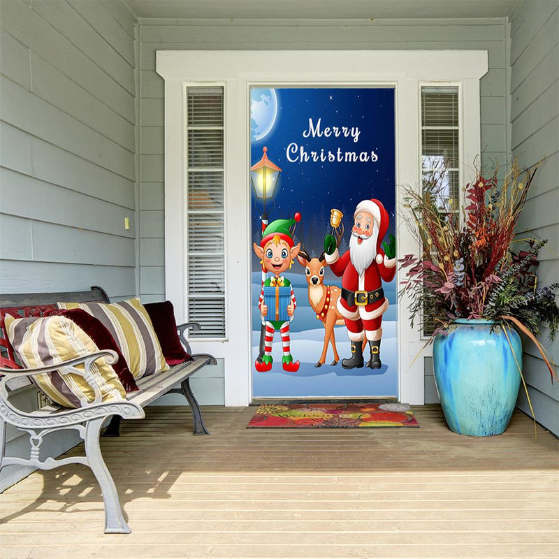 DoorFoto Door Cover Santa and Friends
