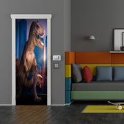 DoorFoto Door Cover T Rex Party Decorations
