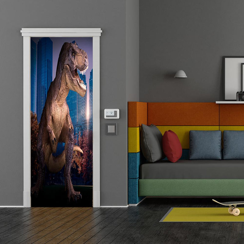 DoorFoto Door Cover T Rex Party Decorations