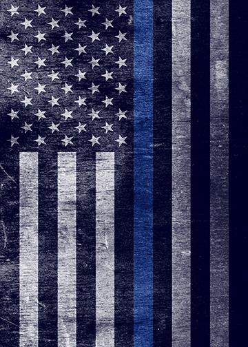 Blue line flag patriotic door decor | Support the Police — DoorFoto