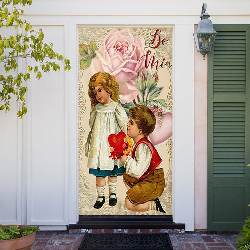 DoorFoto Door Cover Kneeling Heart