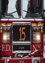 DoorFoto Door Cover Fire Truck Decor