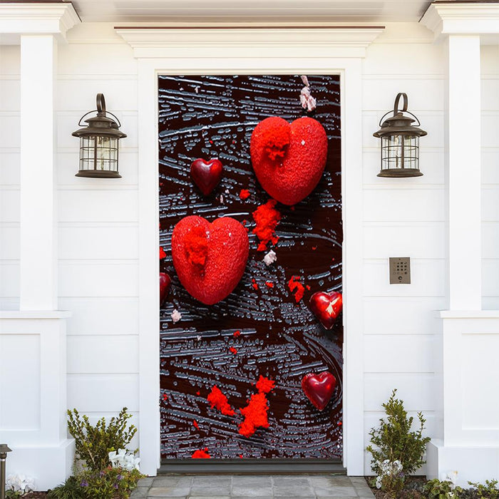 DoorFoto Door Cover Chocolate Hearts