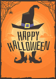 DoorFoto Door Cover Witch Hat Decor