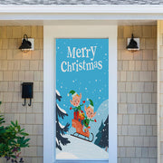 DoorFoto Door Cover Christmas Elves