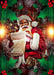 DoorFoto Door Cover Vintage Black Santa Claus